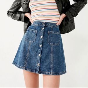BDG Urban Outfitters Denim Button-Front Skirt